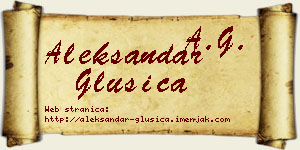 Aleksandar Glušica vizit kartica